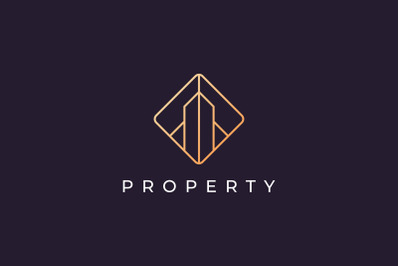 luxury real estate logo in modern style