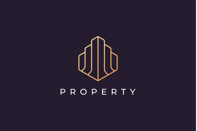 luxury real estate logo in modern style