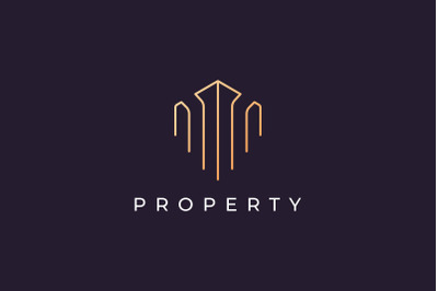 luxury apartment logo in modern style