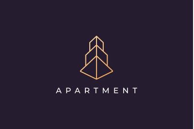 luxury apartment logo in modern style