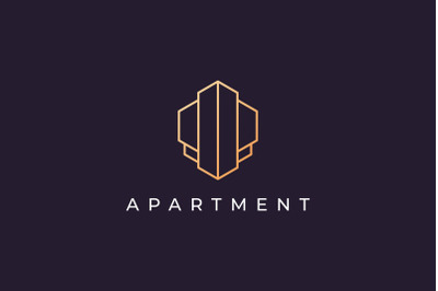 luxury apartment logo in modern style