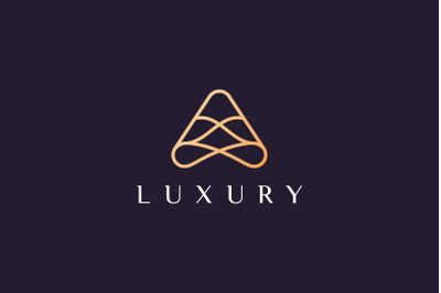 letter a logo in abstract and luxury