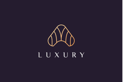 letter a logo in abstract and luxury