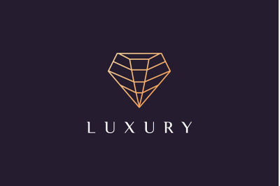 diamond logo concept with luxury style