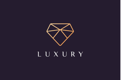 diamond logo concept with luxury style