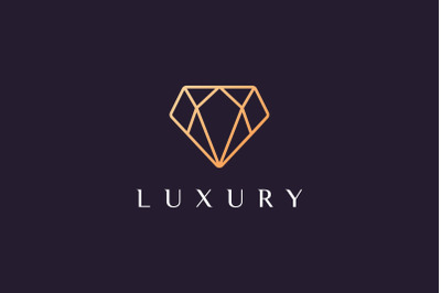 diamond logo concept with luxury style