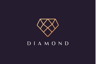 diamond logo concept with luxury style