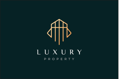 luxury diamond apartment logo concept