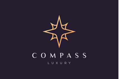 compass logo with luxury style