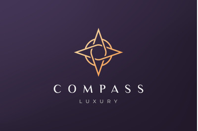 compass logo with luxury style