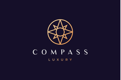 compass logo with luxury style