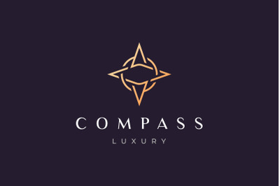 compass logo with luxury style