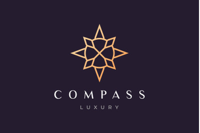 compass logo with luxury style