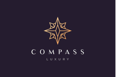 compass logo with luxury style