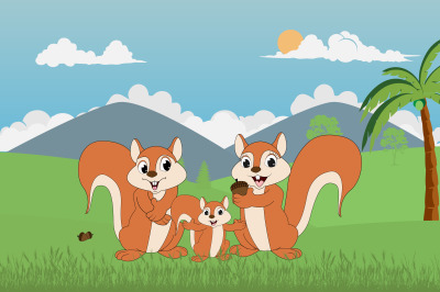 squirrel animal cartoon