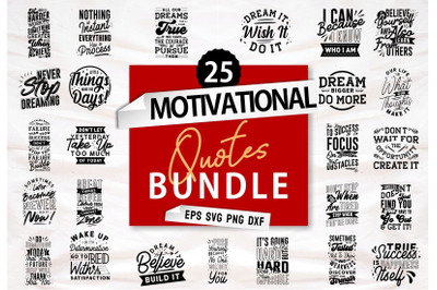 Motivational Quotes SVG Bundle, Craft Designs Collection Cut File