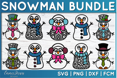 Cute Snowman SVG Bundle