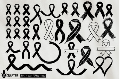 assorted awareness ribbon tie svg bundle