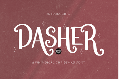 DASHER a Whimsical Christmas Font