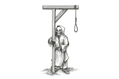 Death Standing Close to the Gallows