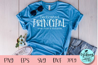 Dedicated principal even from a distance svg&2C; teacher svg