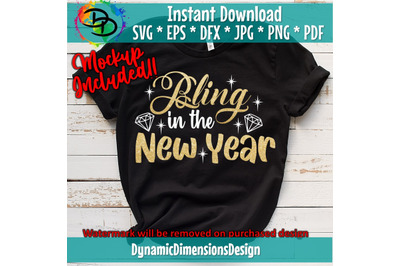 New Years SVG, Bling in the New Year SVG, Pop it like its hot, Wine Pa