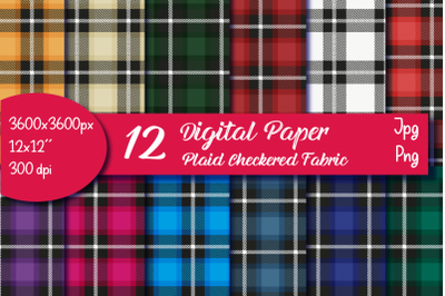 Plaid Bundle, Plaid Digital Plaid Background, Checkered Digital