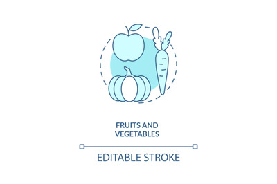 Fruits and vegetables concept icon