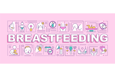 Breastfeeding word concepts banner