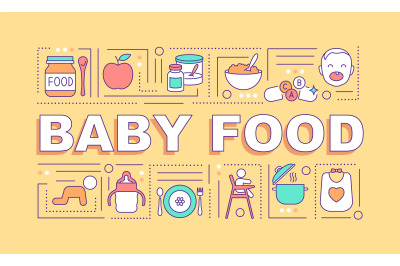 Baby food word concepts banner