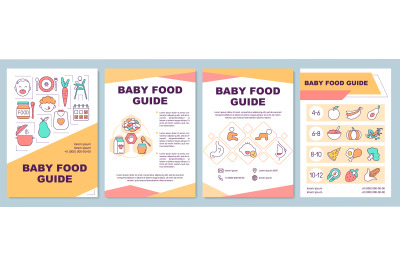 Baby food guide brochure template