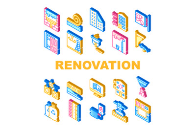 Home Renovation Repair Collection Icons Set Vector