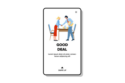 Good Deal Businesspeople Shaking Hands Vector