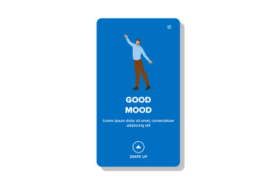 Good Mood Businessman Enjoying Or Dancing Vector