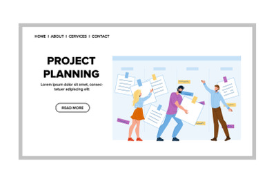 Project Planning And Team Working Strategy Vector