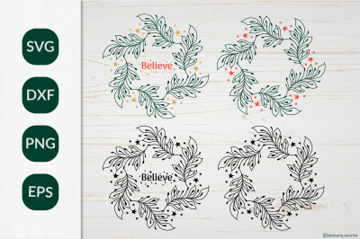 Christmas Wreath SVG graphic, Christmas ornament SVG file