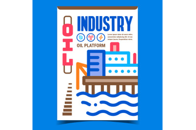 Industry Oil Creative Promotion Poster Vector