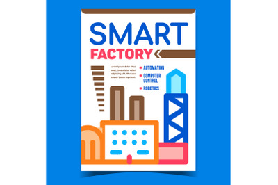 Smart Factory Creative Promotion Poster Vector