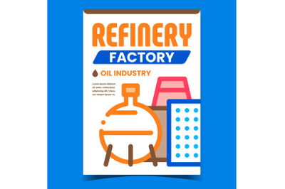 Refinery Factory Creative Promotion Banner Vector