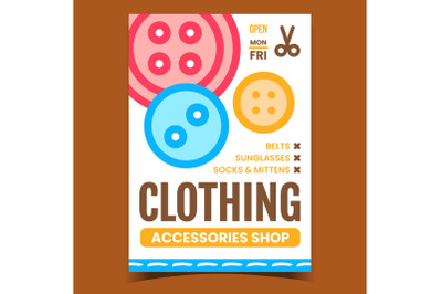 Clothing Accessories Shop Promotion Banner Vector