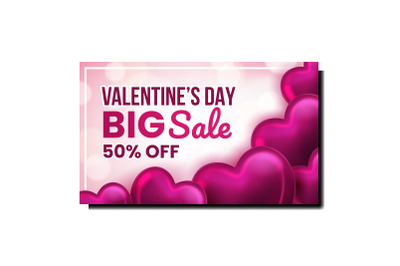 Valentines Day Creative Promotional Banner Vector