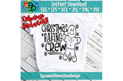 Christmas Baking Crew png, Holiday, Funny Saying, Cute Women&#039;s Quote,