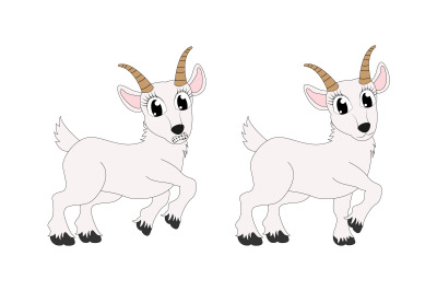 cute goat animal cartoon