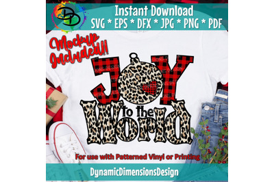 Christmas&2C; Joy to the World&2C; Buffalo plaid Christmas design for sublim