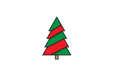 Stripes Pine Christmas Icon