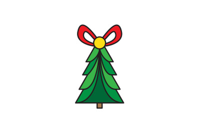 Ribbon Tree Christmas Icon