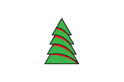 Red Shade Tree Christmas Icon