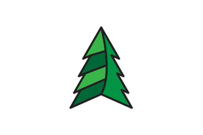 Two Side Tree Christmas Icon