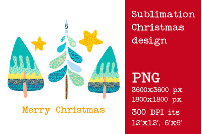 Sublimation Christmas tree  design