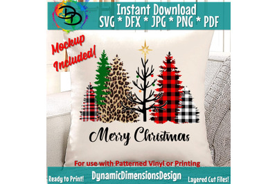 Merry Christmas SVG, Christmas Tree SVG, Christmas SVG, leopard print,